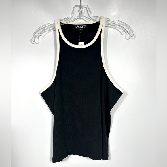 NEW J.Crew Factory Vintage rib high-neck cutaway tank top - Picture 2 of 9